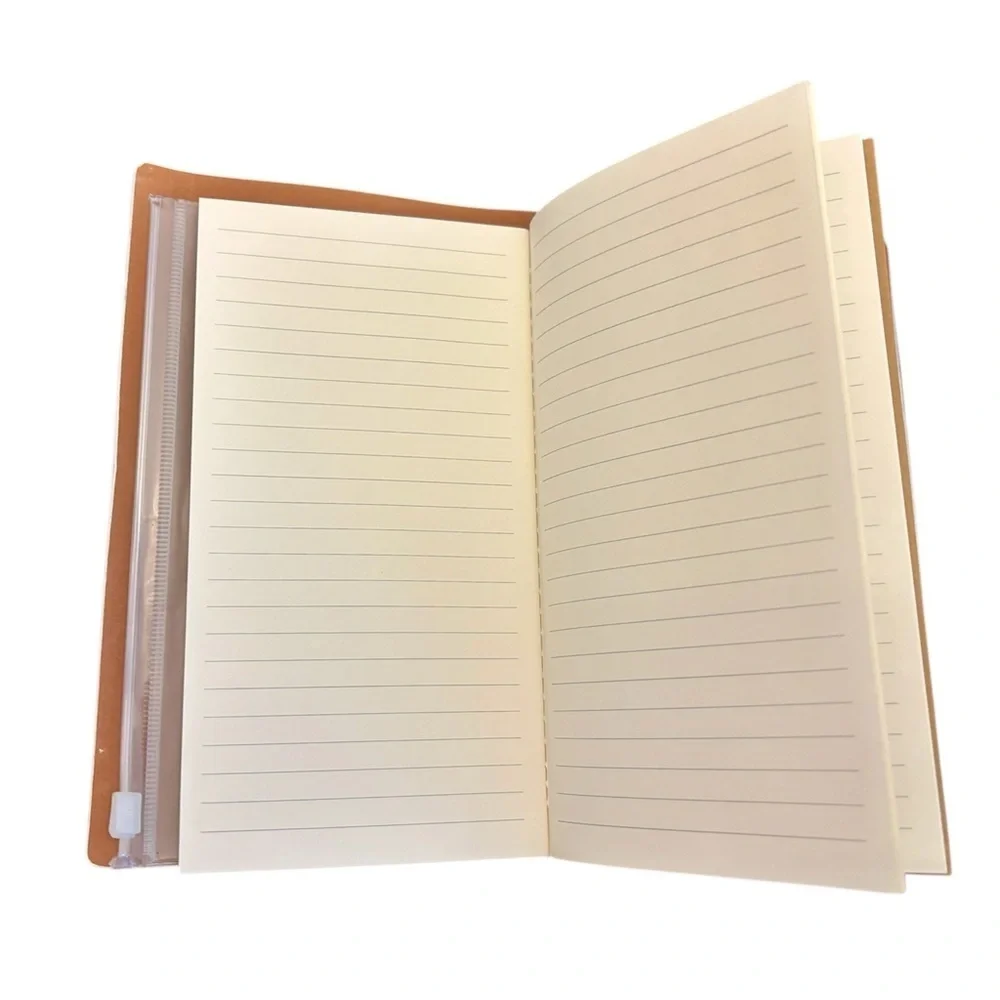 Travelers Notebook Journal Refillable Faux Leather A3 Zodiac Leo Yellow